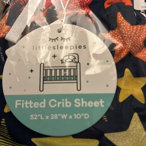 Little sleepies shades of stars fitted crib sheet - Picture 3 of 3